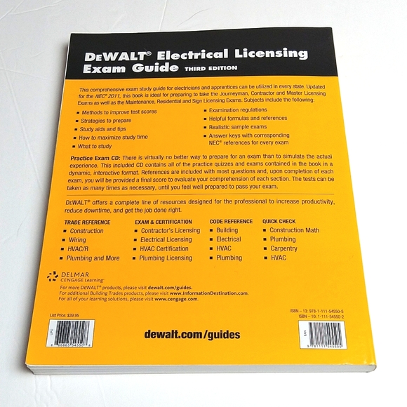 DeWalt Electrical Licensing Exam Guide Book With Interactive CD Practice Exams - Picture 2 of 7